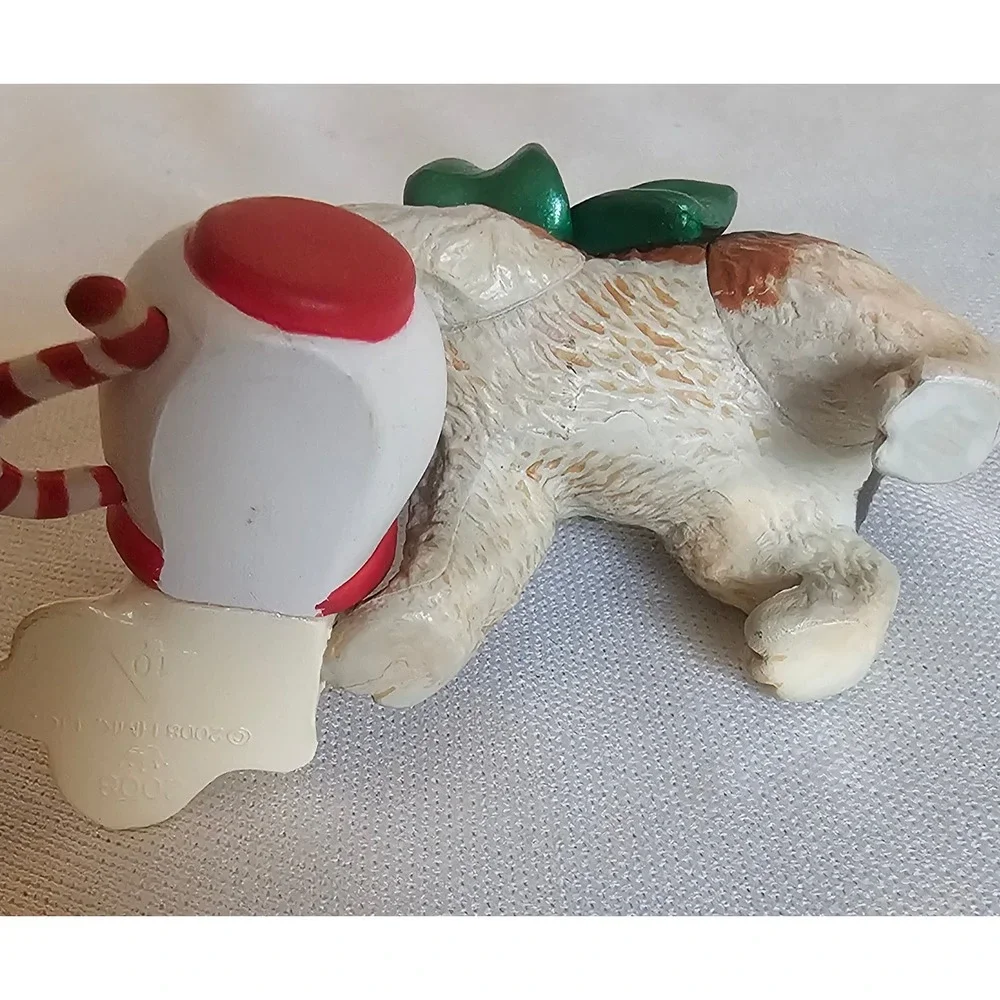 Hallmark Keepsake Ornament 2008 Calico Kitten Tipped Milk Santa Mug Brown White